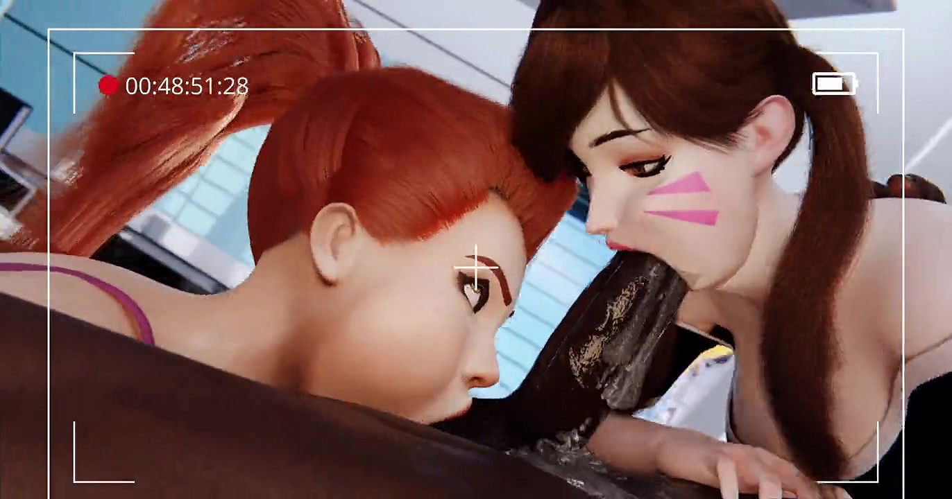 Overwatch Dva Deepthroat Black Cock Huge Cumshot Brigitte Sucking Big Balls