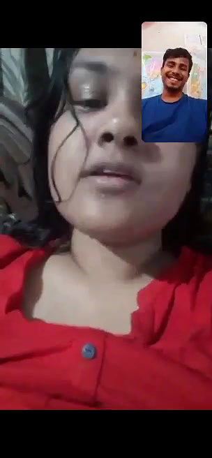 big boobs showing GF on video call pleases lover