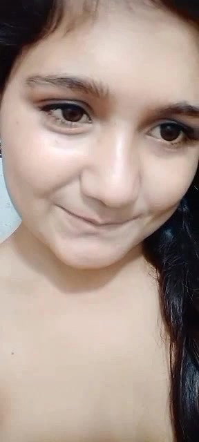 gorgeous girlfriend naked boobs show selfie for lover