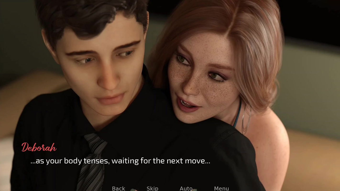 The stepmother is spending fun time with her stepson