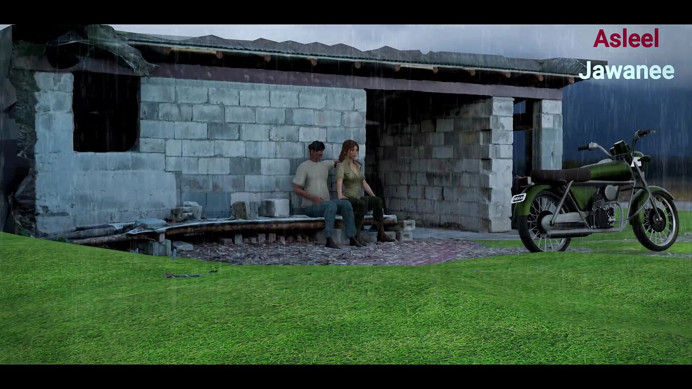 Young couple fucked outside in rain