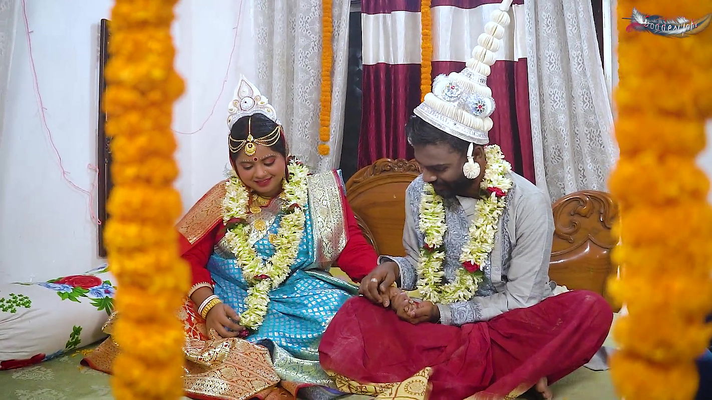 Desi Newly Married Husband Wife Hardcore Fuck at First Night by -01