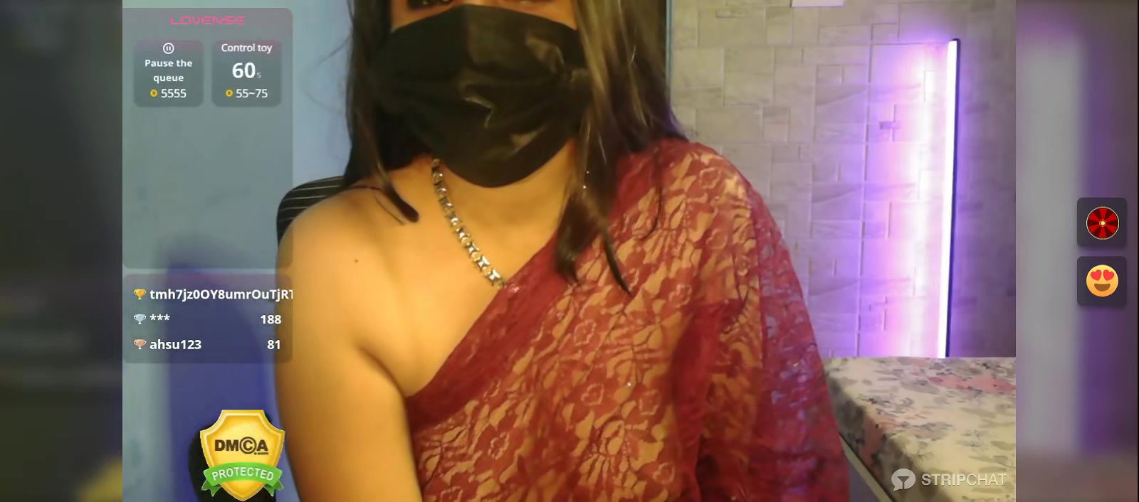 Sexy Bhabhi in See Saree without blouse Exposing Boobs 12