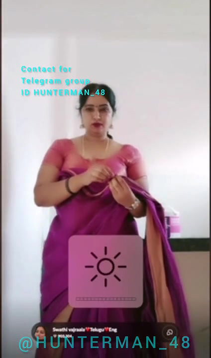 Swathi Vajraala Telugu Bhabhi Saree Lift On Tango 12