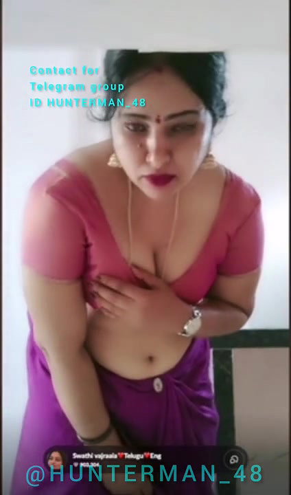 Swathi Vajraala Telugu Bhabhi Saree Lift On Tango 12