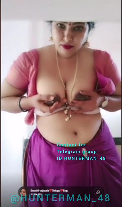 Swathi Vajraala Telugu Bhabhi Saree Lift On Tango 12
