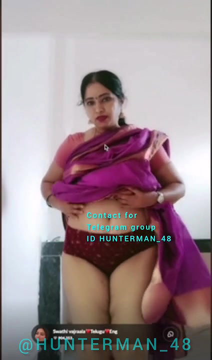 Swathi Vajraala Telugu Bhabhi Saree Lift On Tango 12