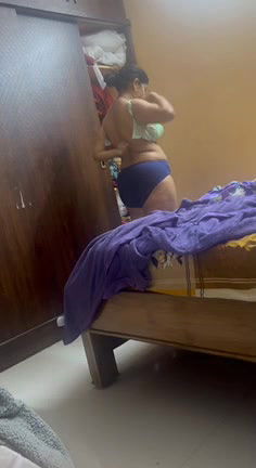 MILF teacher big boobs showing during dress change 12