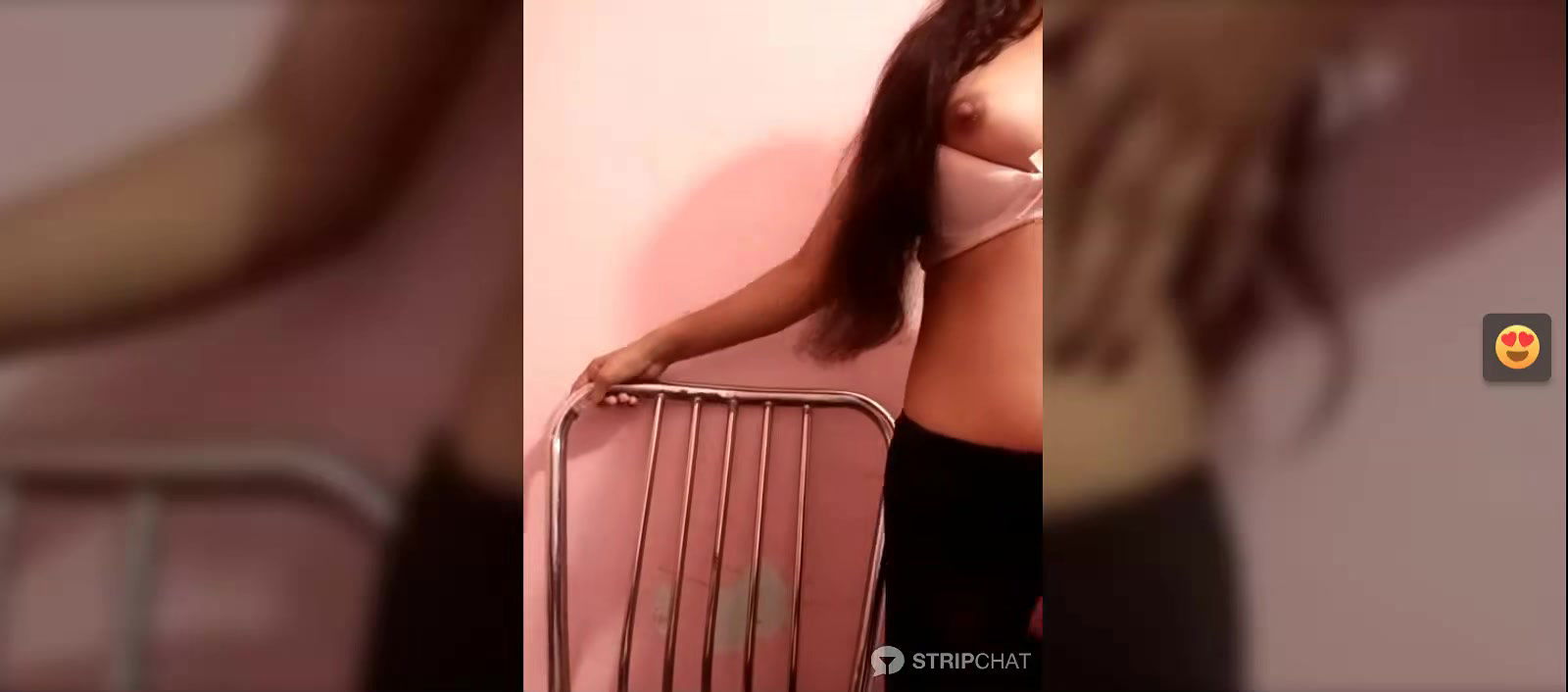 Hot Bhabhi in bra Pressing her Big Boobs 2