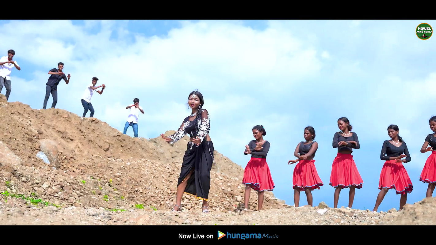 Kajal Roy hot song – Navel caressed, Back Hip kissed, slight cleavage2