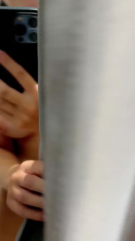 Stripping completely naked in public store