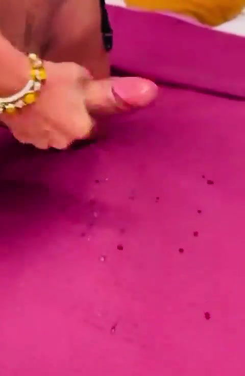 Shemale Crystal Jerk Hard huge load of cum