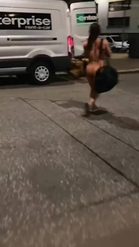 Leaving the gym nude
