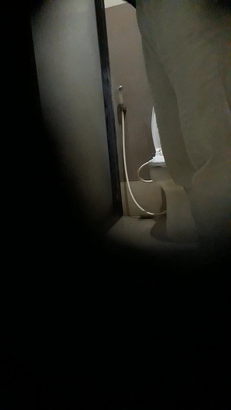 Hijabi girl Naked Ass and black panty captured secretly while pissing