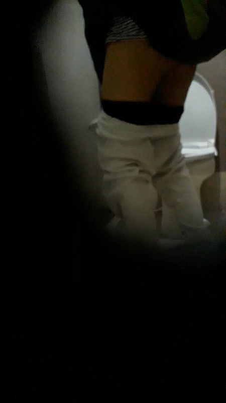 Hijabi girl Naked Ass and black panty captured secretly while pissing