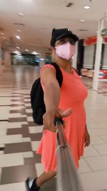 Desi Mature shemale 2 videos selfie in mall and park show