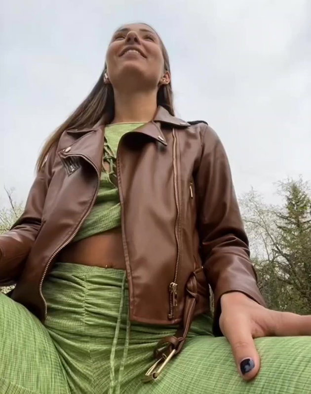Celena boobs show to stranger