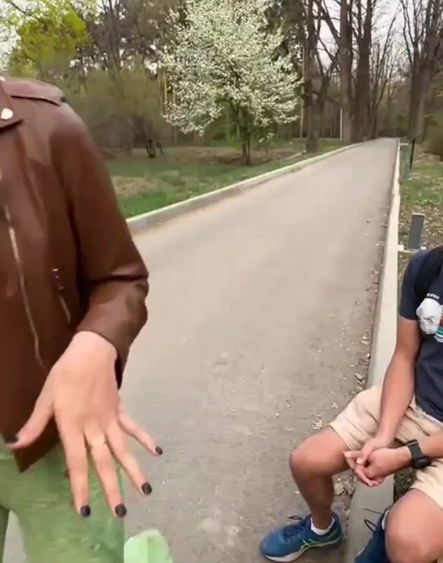 Celena boobs show to stranger