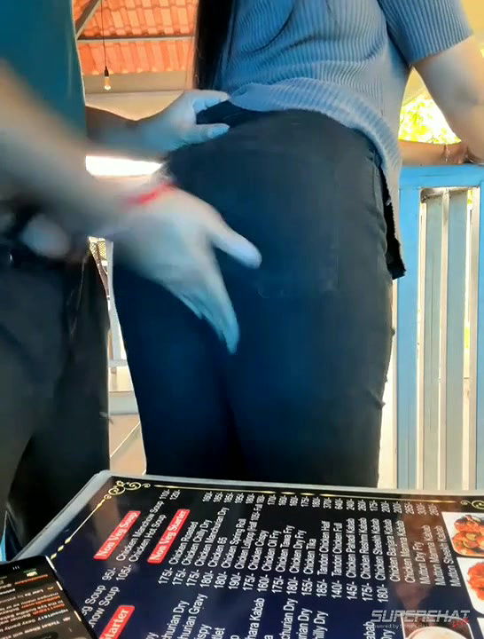 Miss mallika handjob her hubby in public restaurant2