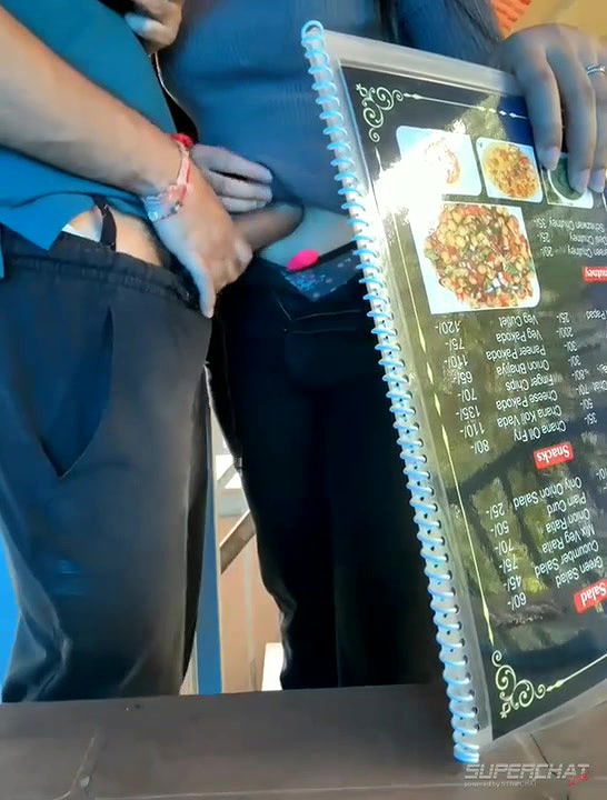 Miss mallika handjob her hubby in public restaurant2