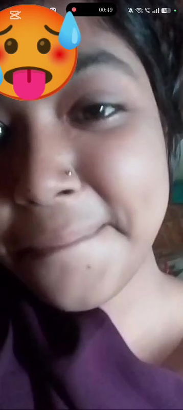 Hot babe shy to show her tiny boobs in video call to her bf2