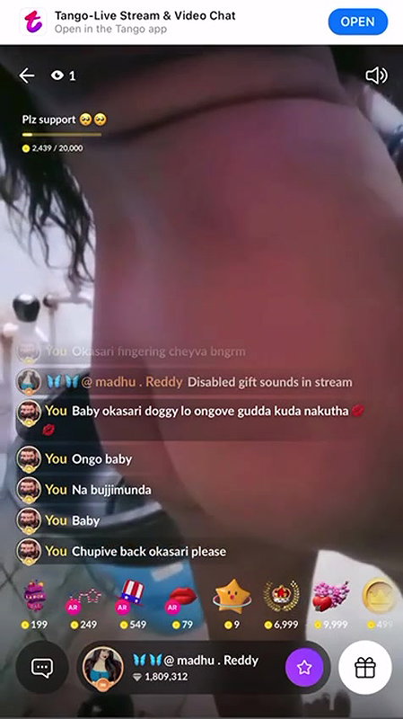 Madhu Reddy Hot Tango Live 1212