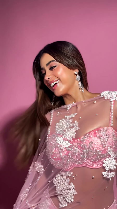 JHANVI MESMERIZING LUSTY DIVA BTS SHOOT GF MATERIAL IN DESI ATTIRE HQ VIDEO