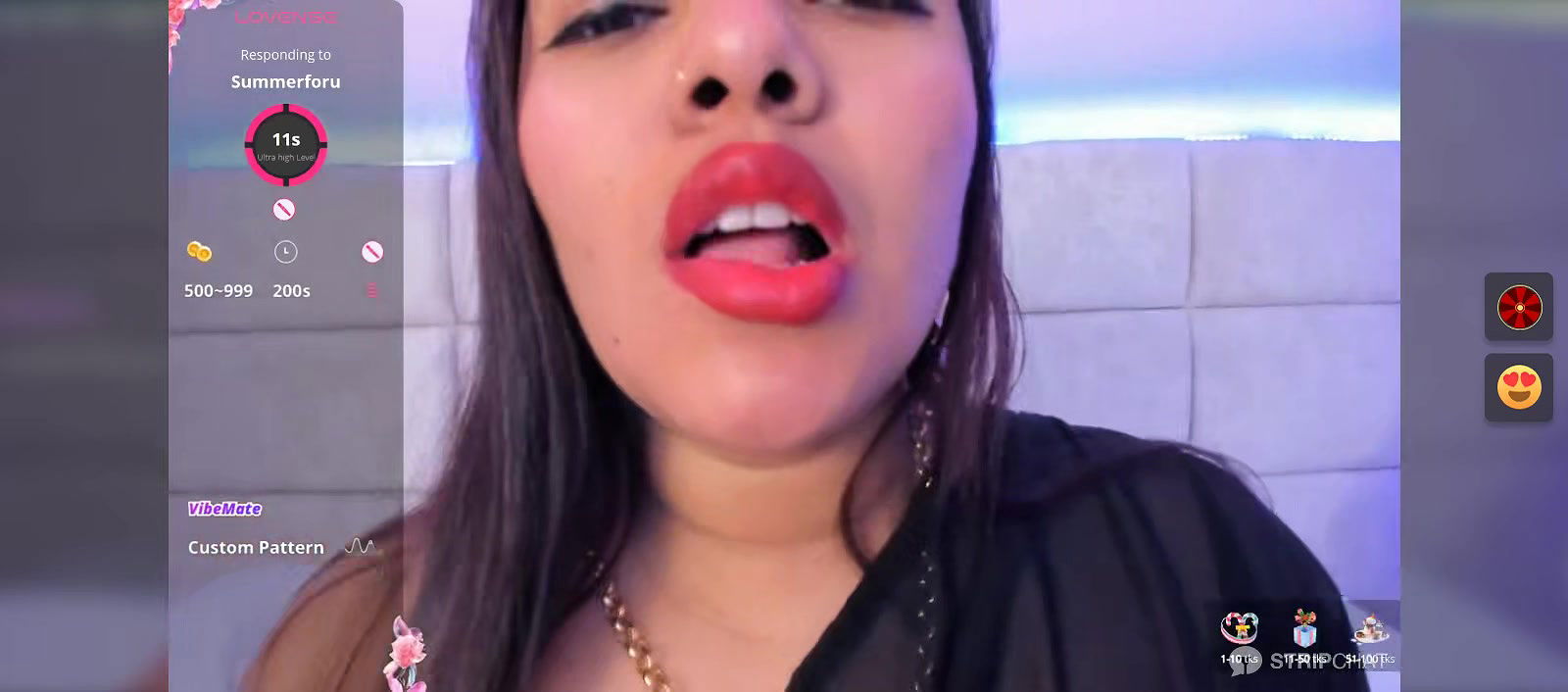 Horny babe in black bra and panty