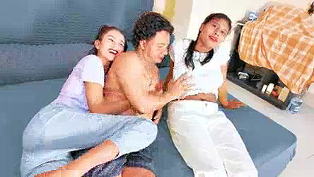 18yo bigcock lover shows all during threesome xxx porn