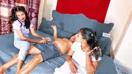 18yo bigcock lover shows all during threesome xxx porn