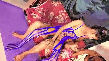 best Threesome fucked his sister-in-law and wife on the same bed, at home