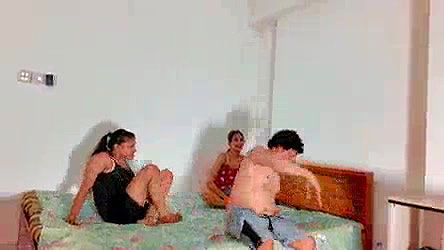 Hot threesome for two amazing desi sex teens