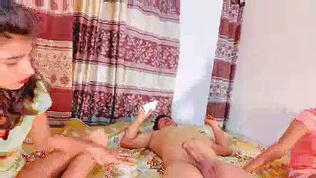 I fuck my stepdaughter when her mother is not at home. ffm 3some