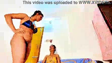 Real hard fuck adventure for sexy brunette ffm