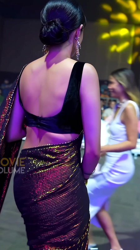 NEHA SHETTY IRRESISTIBLE BACKLESS IN SAREE CURVY TEASE HQ VIDEO2