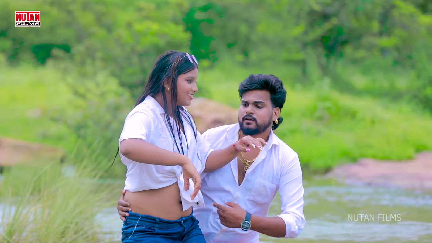 Saloni boobs grabbed, pressed & felt, slight navel kiss, shy smiling expressions 4