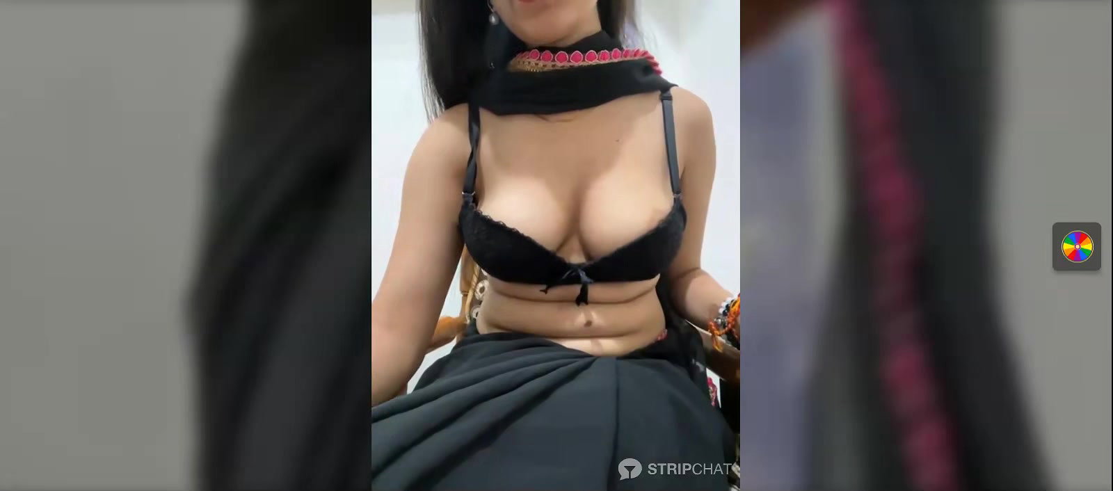 Horny Wife Stripping Saree Pressing her boobs 2