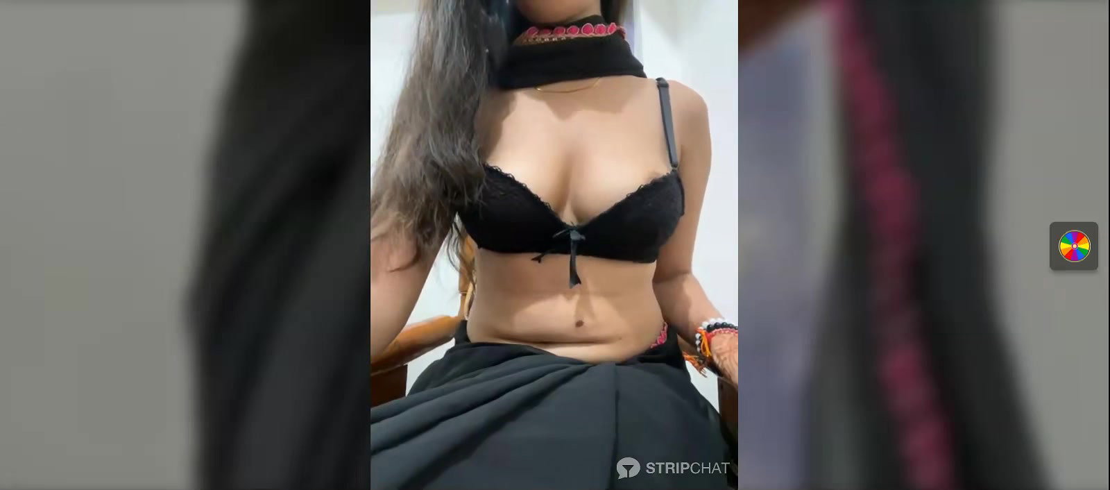 Horny Wife Stripping Saree Pressing her boobs 2