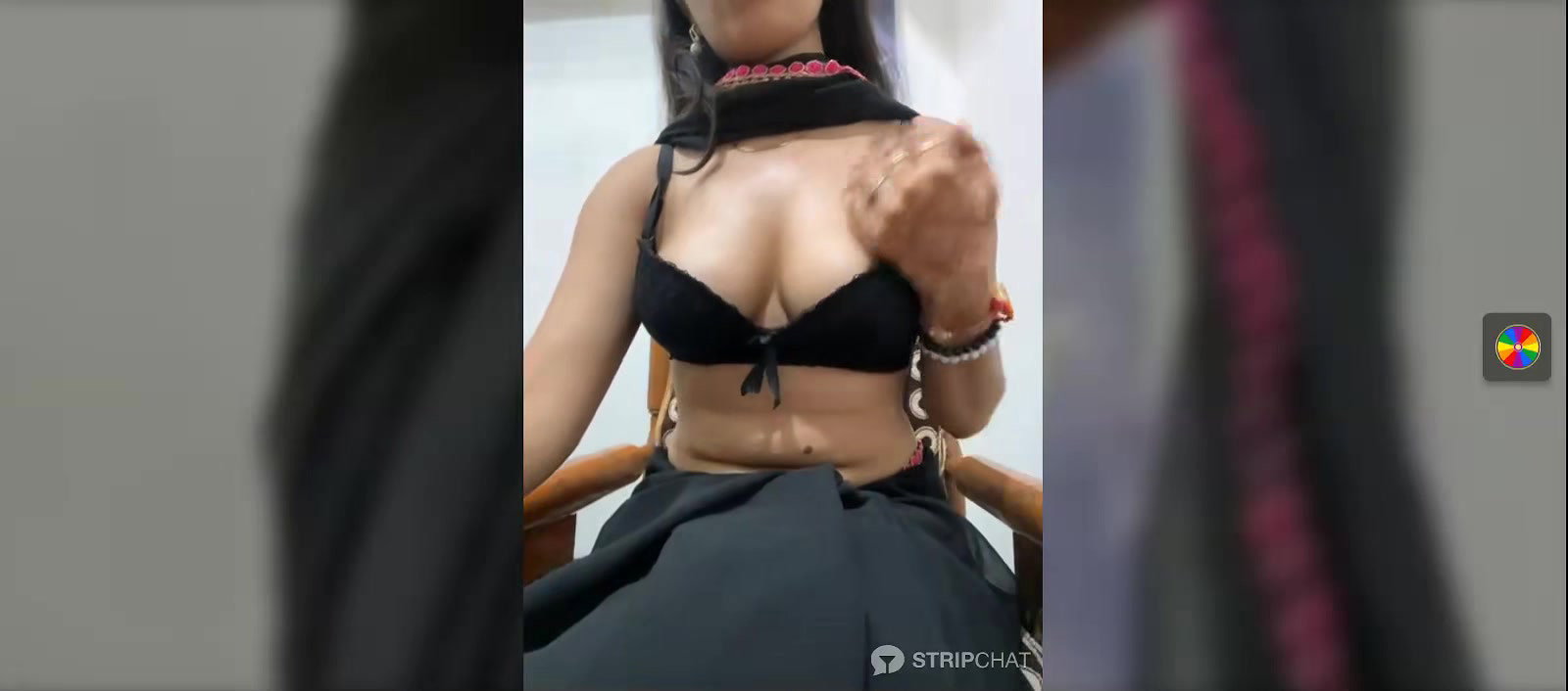 Horny Wife Stripping Saree Pressing her boobs 2