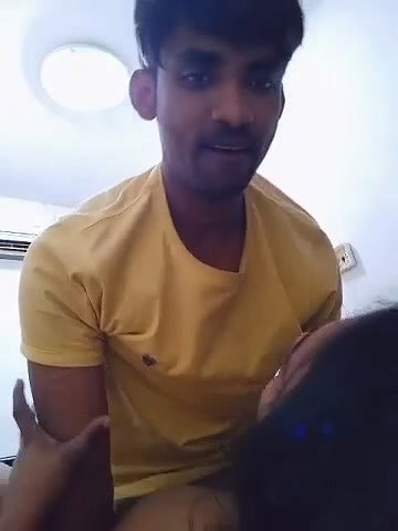 Hot lover enjoying fun time by sucking his girlfriend boobs 2