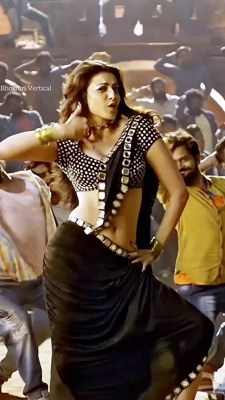 Kajal Agarwal milky body bouncing boobs deep navel show ass shaking hottest UHD video 4