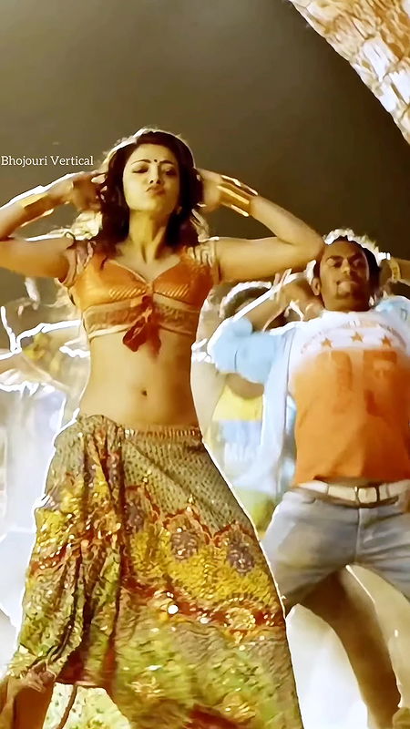 Kajal Agarwal milky body bouncing boobs deep navel show ass shaking hottest UHD video 4