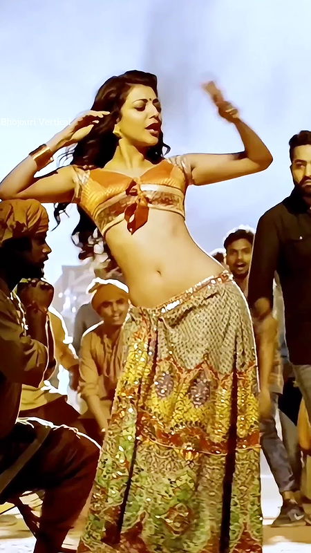 Kajal Agarwal milky body bouncing boobs deep navel show ass shaking hottest UHD video 4