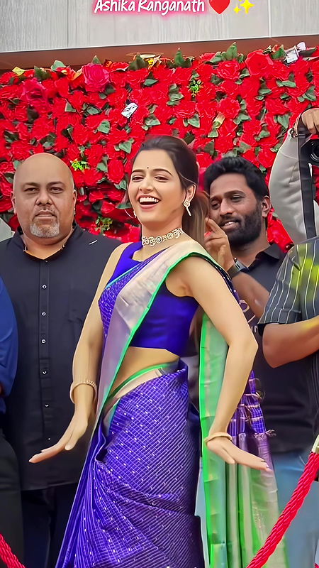 ASHIKA RANGANATH SHAKING HER SEXY WAIST IN SAREE HQ VIDEO