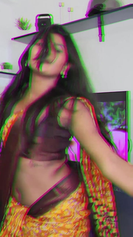 STEPHINA ALEX MESMERIZING DUSKY BABE SEXY WAIST NAVEL IN SAREE