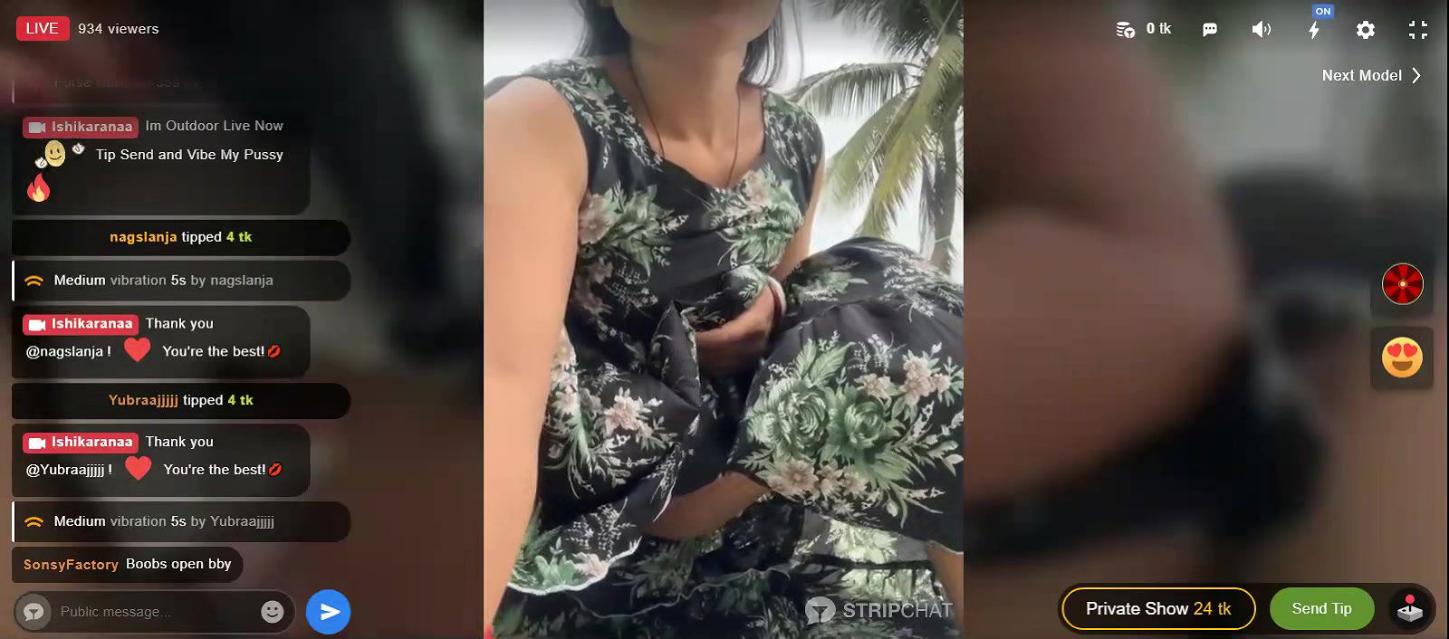 Sexy Girl lifting her dress showing her Ass