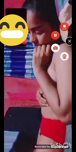 Desi village girlfriend showing and fingring on vc 2 videos