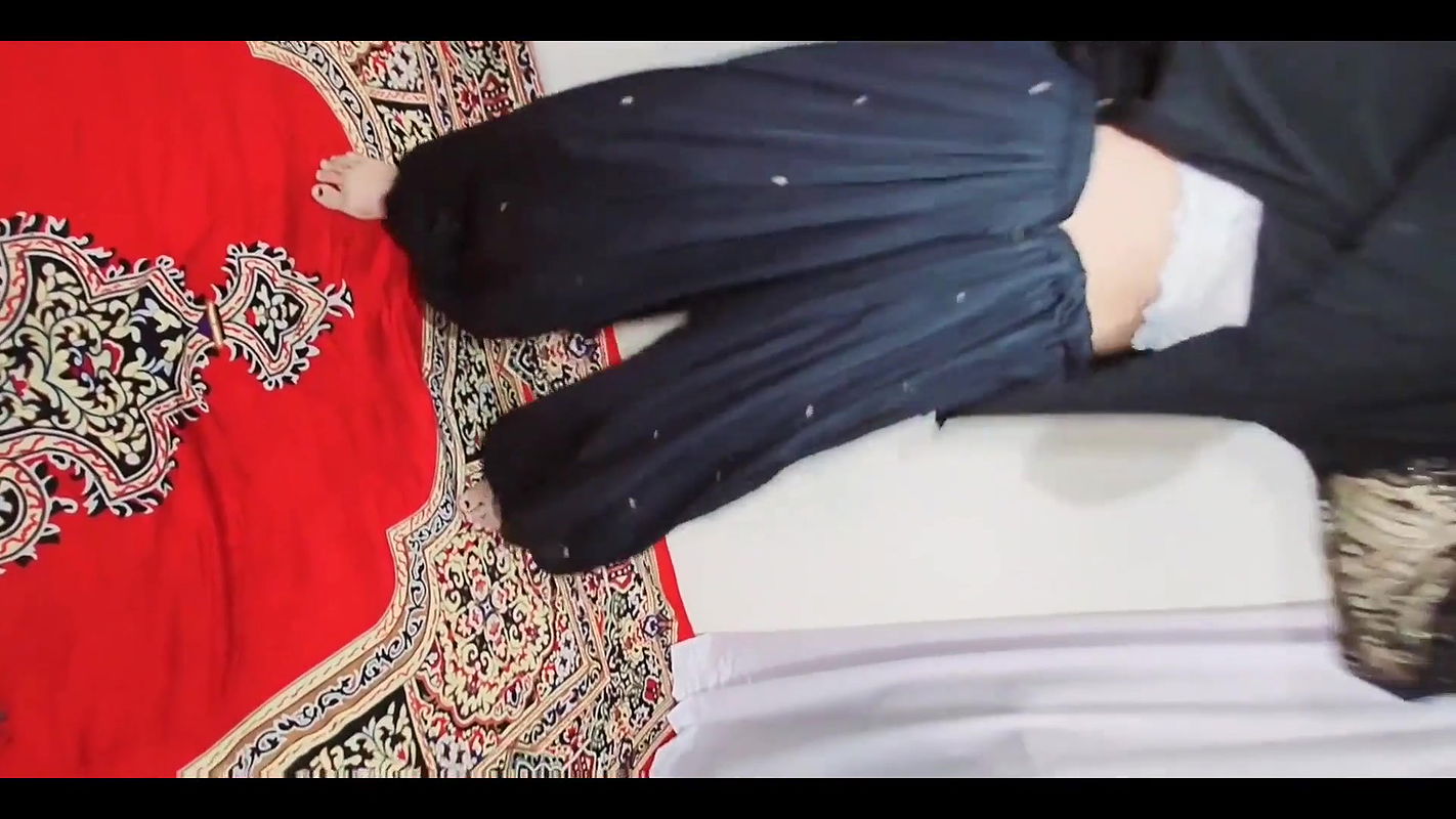 Arabic Hot Girl Dancing Erotically Wearing Black Hijab in Home