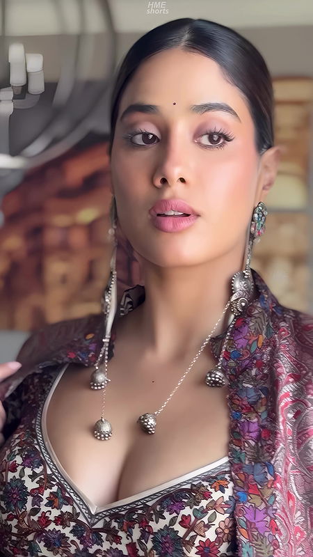 Janhvi Kapoor horny lips erotic busty hanging boobs hottest Photoshoot UHD video 2