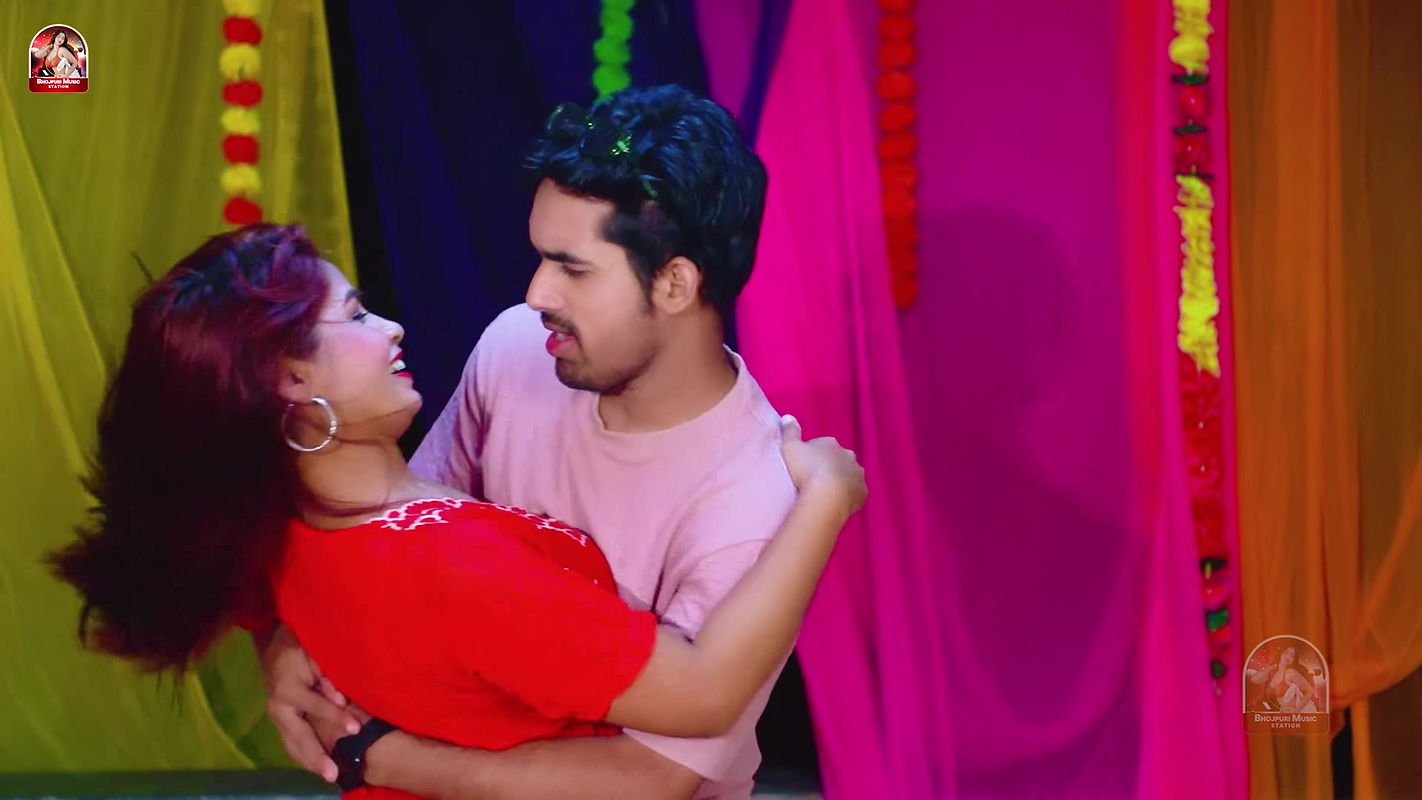 Busty girl boobs pressed & felt, big boobs deep cleavage show, neck kiss, thighs 2